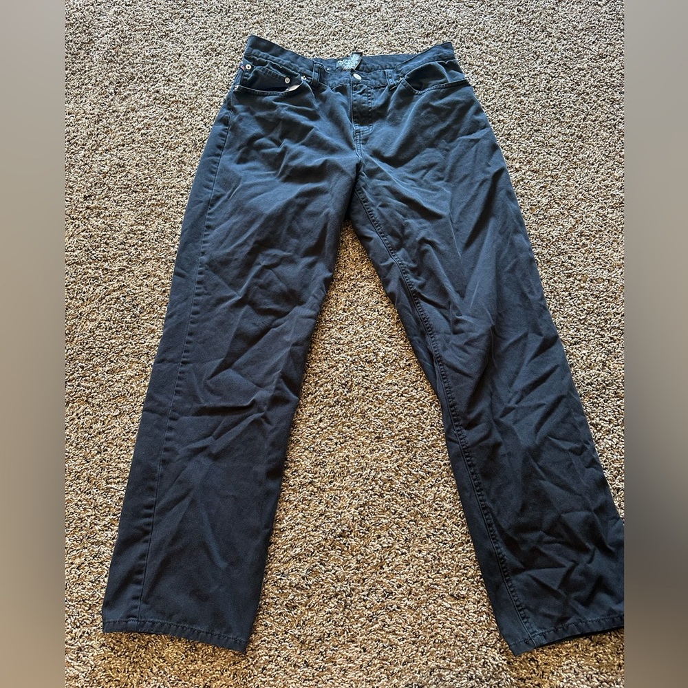 Vintage Polo Jeans Co. 100% cotton pants size 12, washed black